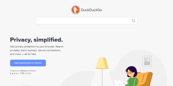 DuckDuckGo homepage