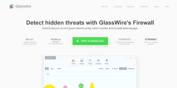 GlassWire homepage