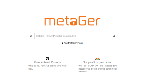 MetaGer homepage