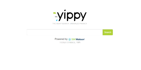 Yippy homepage