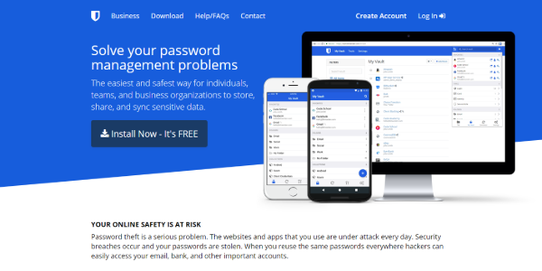 BitWarden free password manager