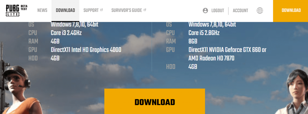 Download PUBG Lite game file