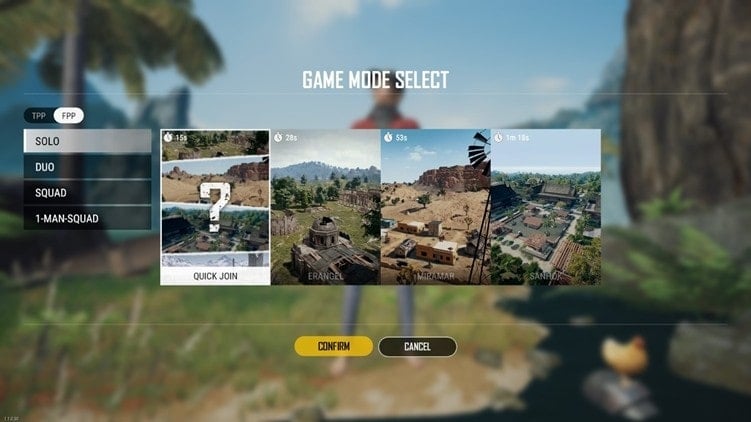 Multiple Games Modes of PUBG Lite: Solo, Duo, Squad, 1-Man-Squad