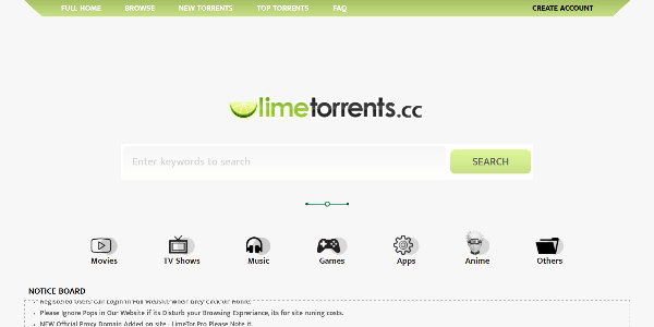 LimeTorrents - Descargar torrents verificados