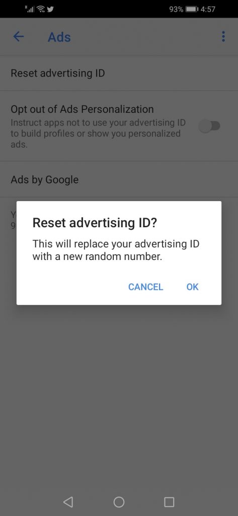 Reset Ad-ID