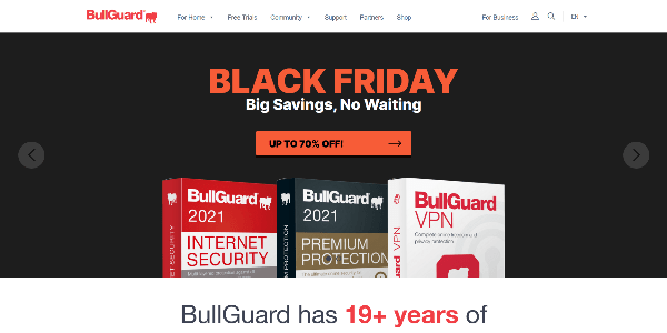 BullGuard 2021 Antivirus and VPN for your home and business-min