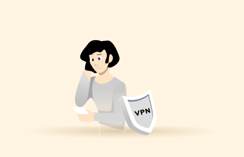 Girl using a VPN