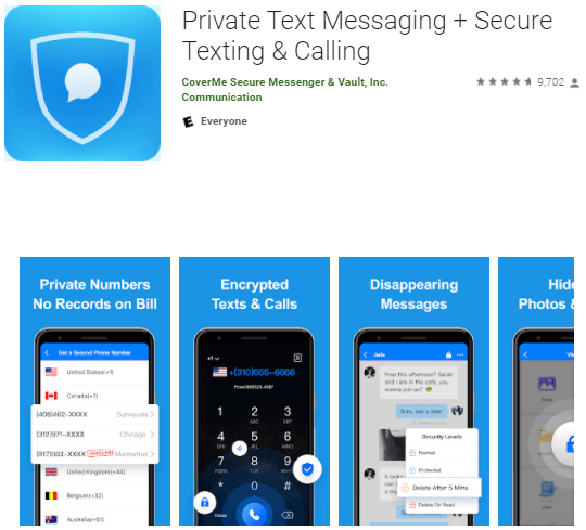 Coverme Private Messaging