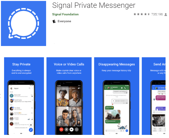 Signal Messaging App for Privacy