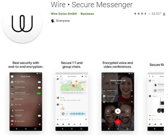 Wire Encrypted Messaging Application