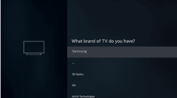 Select your TV brand Amazon Firesticktv