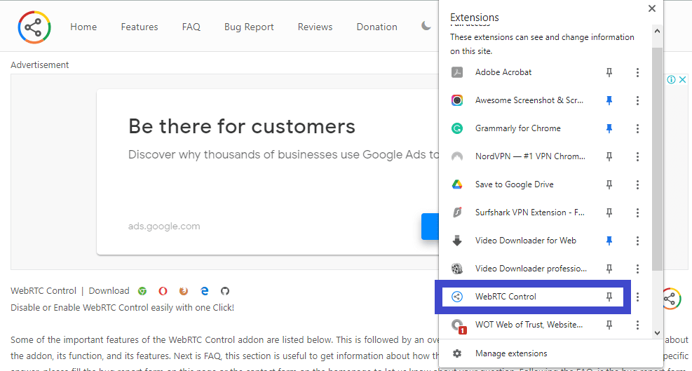 Disable WebRTC on Chrome screenshot 2