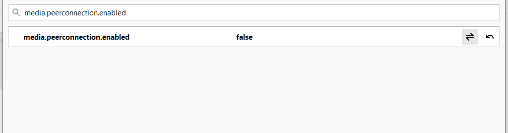 Disabling WebRTC in Mozilla Firefox screenshot 2