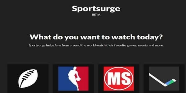 SportSurge homepage