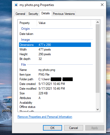 check photos metadata on Windows screenshot 2