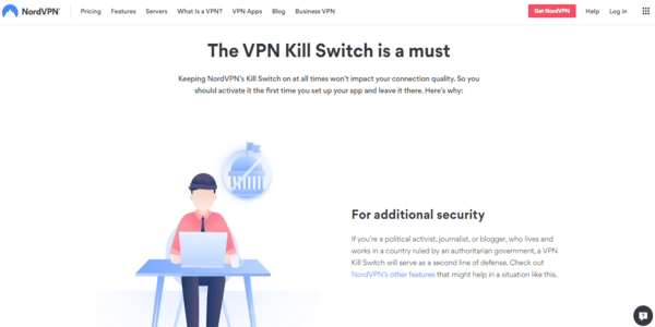 Interruptor de apagado de NordVPN