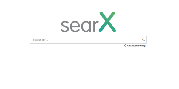 SearX homepage