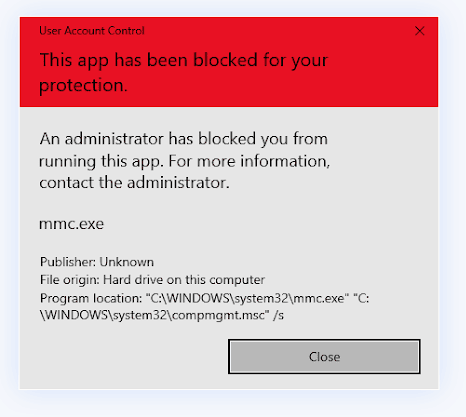 bypass the admin block on Windows 10