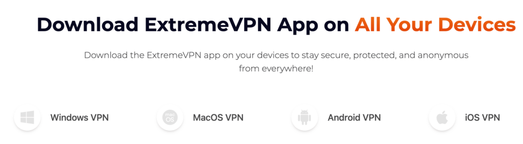 Dispositivos compatibles con ExtremeVPN