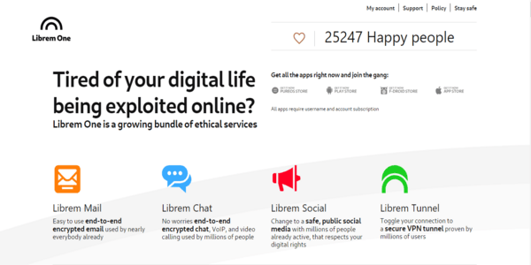 Librem one homepage