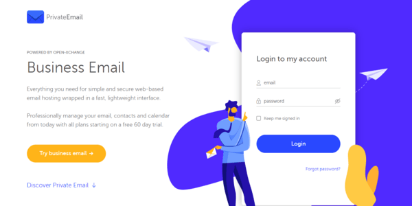 Private mail homepage