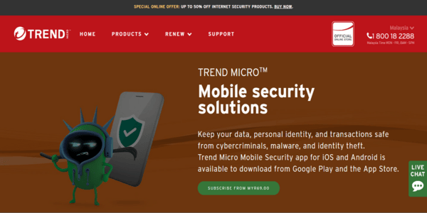 Seguridad micro móvil de tendencia