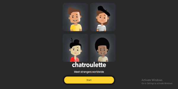 Chatroulette homepage