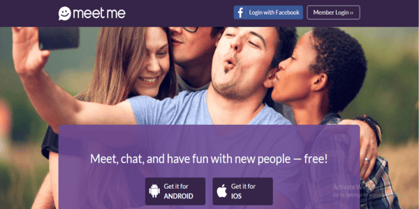 MeetMe homepage