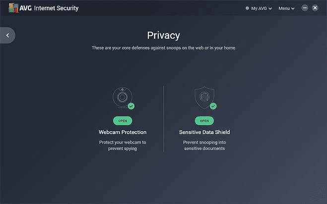 AVG privacy when browsing