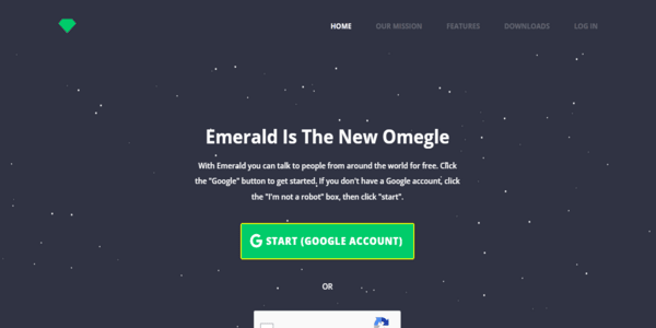 Emerald Chat homepage