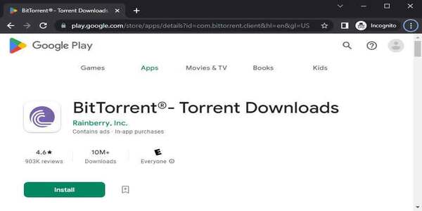 Aplicación BitTorrent