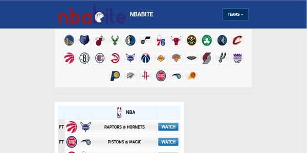 Página de inicio oficial de NBAbites