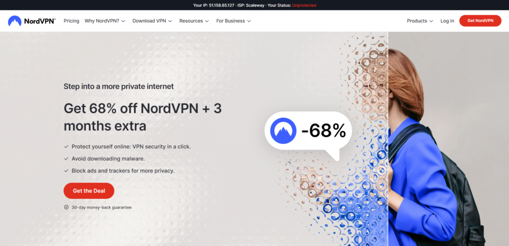  NordVPN interface