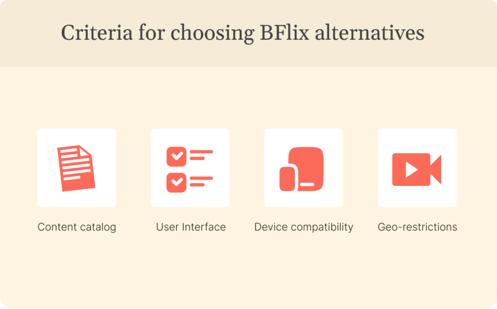 Criteria for choosing BFlix alternatives 