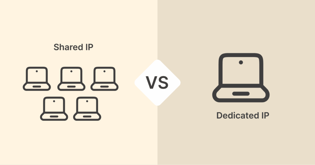 What is the difference between a dedicated IP and a shared IP?