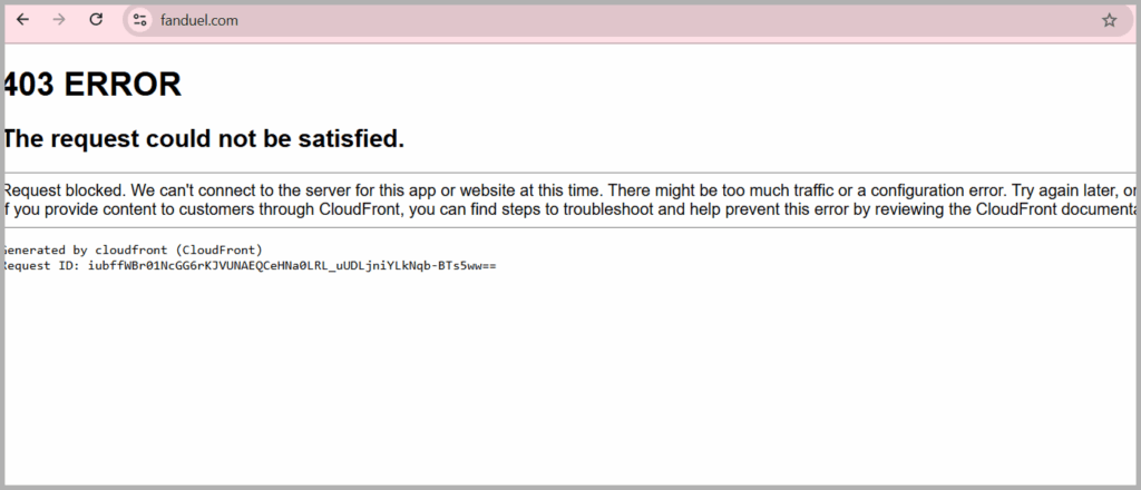 Why FanDuel is not available in my region?