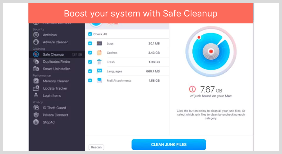 Boost your system with Safe Cleanup