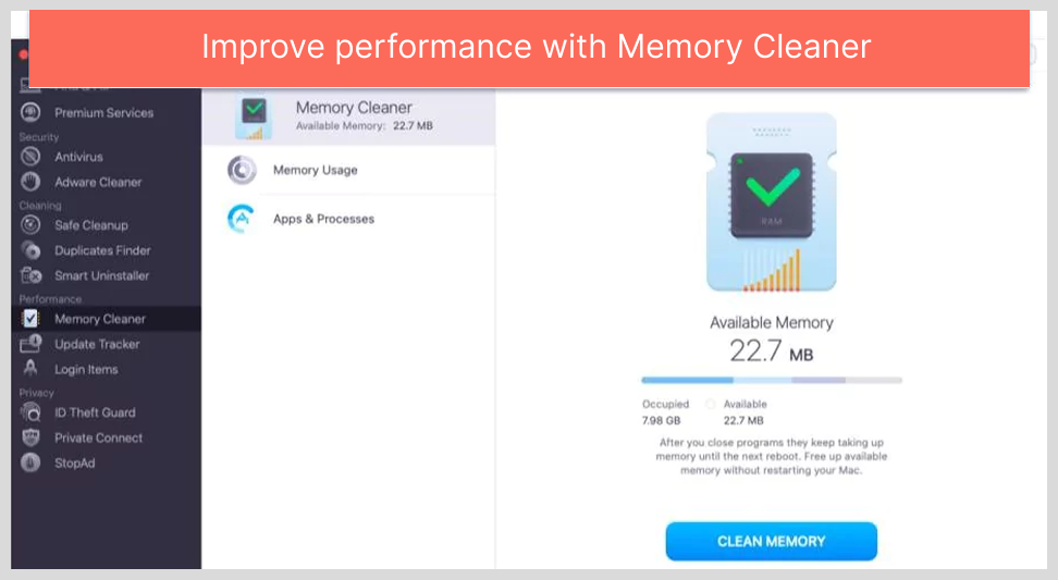 Improve performance with Memory Cleaner