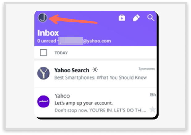 Click on the account’s icon