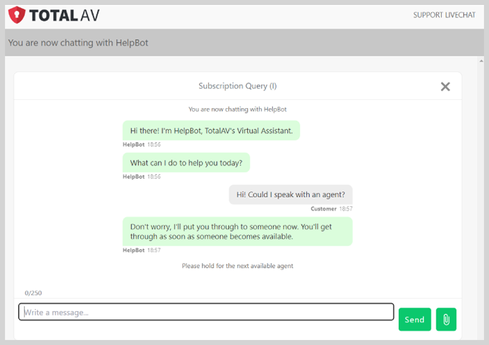 Live chat