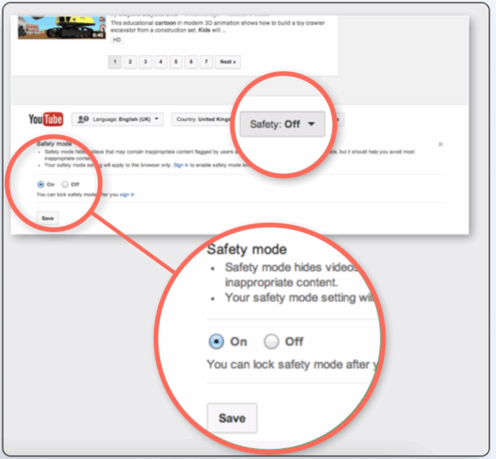 SafeSearch on YouTube