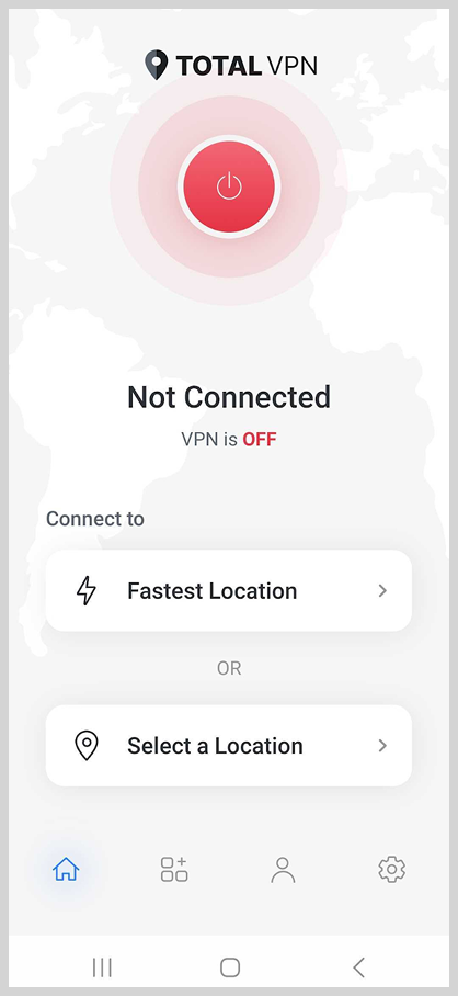 Total VPN: Mobile experience
