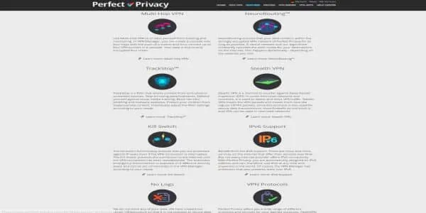 Perfect privacy VPN features