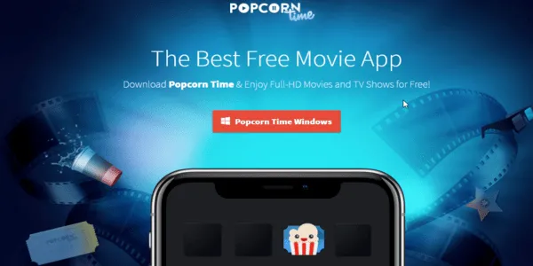 Popcorn-Time homepage