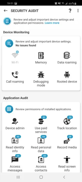 ESET mobile application scanning