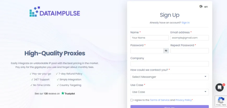 dataimpulse registration