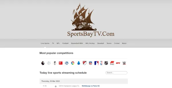 SportsBay homepage
