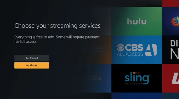 Choose the streaming services you prefer