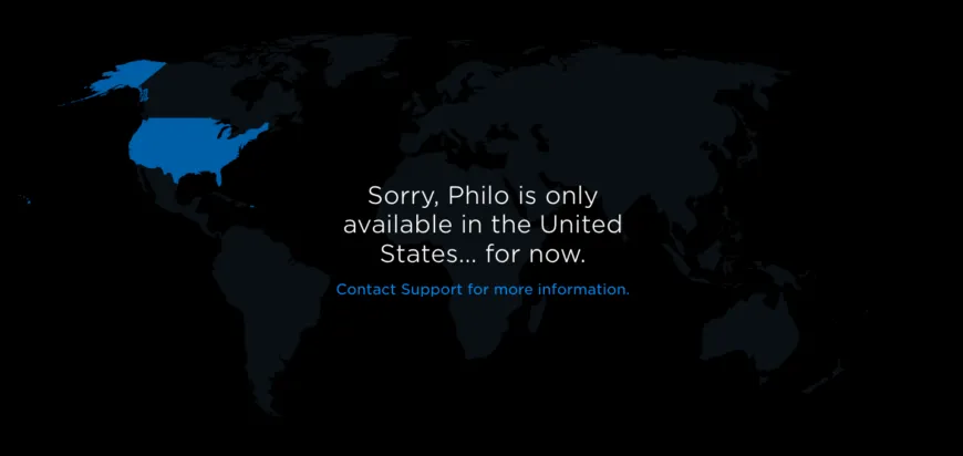 Philo TV is not available outside the United States