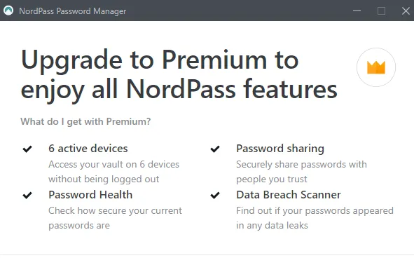 NordPass password manager screenshot 5
